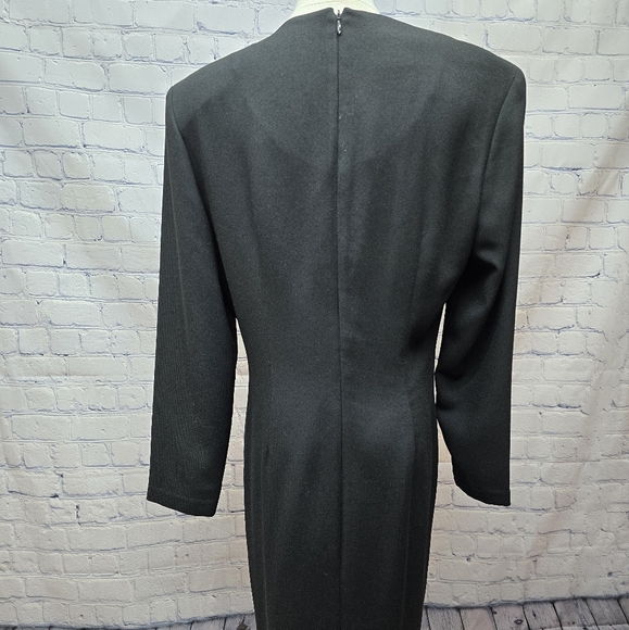 Vintage Caron Chicago 80s Dress With Pearl Buttons - Size 8 - Picture 3 of 4